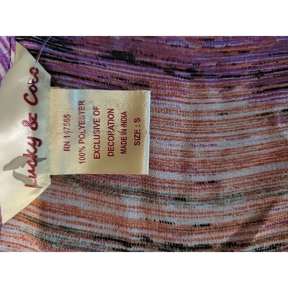 LUCKY & COCO WOMEN'S  SMALL TUNIC BEACH WEAR SWIMSUIT COVER UP HEAVILY BEADED - Picture 9 of 10